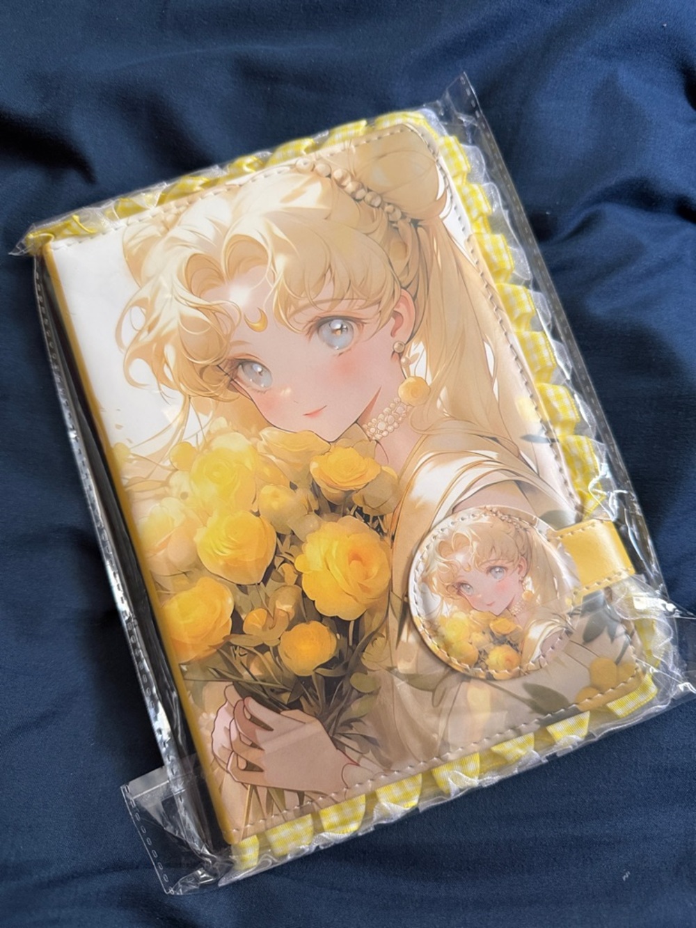 Yellow Sailor Moon Anime Notebook With Lace